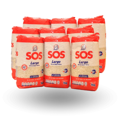 Arroz SOS largo 1kg - 12 pzs